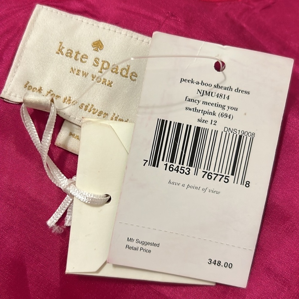 Kate Spade New York Fancy Meeting You Peek-A-Boo Sheath Dress NWT Size 12 - Picture 10 of 11